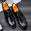 Zapatos Casuales de Cuero para Hombre de Talla Grande Transfronterizos Negro con Cordones Zapatos de Cuero Formales de Negocio Zapatos de Boda para Novio Hombre One-Piece Envío Directo