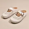Chinelos Fechados Populares da Moda para Mulheres 2026 Verão Novos Sapatos Mary Jane Retrô Sandálias Vazadas de Solado Grosso Itens Mais Vendidos