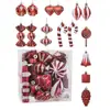 Bola de Navidad de plástico nueva transfronteriza 16 formas especiales multipaquete Decoración navideña colgante pequeño para árbol de Navidad
