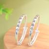 Ciervo Dorado Rey Plata Pura Retro Mate Moda Empujar-Tirar Boca Pulsera Infantil Pulsera Bebé Regalo Luna Llena Infantil