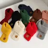 Bufanda de invierno para niños explosiones tejida color liso bufanda cálida de invierno en stock al por mayor bufanda nueva para niñas Joker
