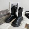 Nuevas Botas Martin para Mujer 2025 Adelgazantes de Suela Gruesa que Aumentan la Altura Otoñales Estudiantiles Versátiles Botines Cortos de Moda Ins Geniales