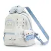 Mochila Sanrio Japonesa para Mulheres Fofa com Laço Bolsa Escolar para Meninas Grande Capacidade Leve Mochila de Estudante