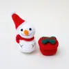 Enfeites de Boneca Pequena de Crochê de Natal Transfronteiriços Rena Tricotada em Lã Cachecol Pequeno Ativo Boneco de Neve Tricotado em Batata