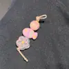 Novo Estilo de Primavera Flor de Sapato com Contas Macaron Fivela de Cadarço com Decoração de Flor de Veludo com Pérolas e Pingente de Sapato de Menina em Formato de Coração