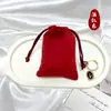 Bolsa de Terciopelo con Cordón para Joyería y Peines, Bolsa de Terciopelo Verde Oscuro Hecha a Medida para Ventas Transfronterizas