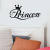 Pegatinas Negras de Princesa Corona Transfronterizas Amazon Decoración de Habitación de Niña Pegatinas de Diseño de Dormitorio Pegatinas de Pared Autoadhesivas