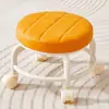 Taburete giratorio para el hogar con ruedas, taburete de almacenamiento, taburete de ajuste a la costura, taburete bajo giratorio para limpiar el suelo, taburete para ayudar a los niños a aprender a caminar