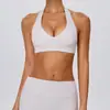 Sutiã esportivo de yoga com gola halter, respirável, de secagem rápida, transfronteiriço, para mulheres, adequado para Pilates, corrida e fitness, pode ser usado como peça externa
