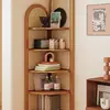 Mueble de esquina estilo retro, estantería, almacenamiento, sala de estar, pared del sofá, dormitorio, mesita de noche, madera maciza, mampara plegable de tres vías, muebles
