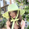 Sombrero de Pescador de Ala Ancha con Lunares Estilo Coreano Sombrero de Sol para Primavera Verano Protección Solar para Mujeres Dulce Moda Versátil Adelgazante Facial Sombrero de Sol