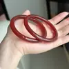 Pulsera de Ágata Roja Brasileña para Mujer, Pulsera de Calcedonia de 8 mm, Pulsera Fina de Barra Redonda, Pulsera de Ágata Roja para el Año de Nacimiento