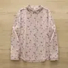 Moda Otoño 2026: Cárdigan de Gasa de Doble Capa con Estampado Floral de Dibujos Animados Artísticos para Mujer, Camisa de Manga Larga, Top, Venta al por Mayor