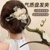 Pinza de Pato de Malla con Lazo y Flor Estilo Hada para Mujer Atmósfera de Primavera y Verano Dulce Versátil Pasador Nuevos Accesorios para el Cabello de Tela