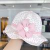 Sombrero de Pescador para Niños Primavera y Otoño Delgado Bebé Niña Estilo Occidental Parasol Niña Combinable Ala Ancha Protección Solar Sombrero Cubeta de Princesa Marea Primaveral