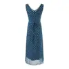 Vestido de Organza Patchwork Floral com Decote V Francês para Mulheres Verão 2025 Elegante Afinando a Cintura Estilo Vestido Colete