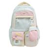 Mochila Dopamina Estilo Japonés 2026 Nuevo Color Dulce Bloques de Color Moda Gran Capacidad Doble Hombro Mochila para Mujeres