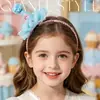 Diadema de Sombrero de Cumpleaños de Malla Linda Transfronteriza Diadema Fina con Lazo Dulce y Juguetón Accesorio para el Cabello de Exterior para Niños