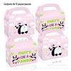 DD050 Amazon panda do amor menina de bambu linda festa presente caixa de papelão branco bolsa de mão