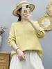 Camisa de manga larga para mujer con forro de gasa de algodón de doble capa, con un diseño artístico estilo francés que te hace lucir más joven, es suave, amigable con la piel, transpirable y está hecha de algodón puro para un ajuste relajado.