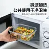 Fiambrera de Vidrio, Bol para Microondas, Caja de Conservación de Alto Boro Segura para Refrigerador, Fiambrera para Oficinistas, Fiambrera de Tres Compartimentos