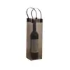 Bolsa de Mano Transparente para Vino Tinto Empaque Individual o Doble Bolsa para Vino Negra de Alta Gama Bolsa de Mano para Regalo de Licores Vino