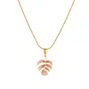Collar Colgante de Hoja con Aceite de Goteo de Lujo Ligero Francés Acero Inoxidable Chapado en Oro Nicho Sentido de Alta Gama Versátil para Mujeres Cadena de Clavícula