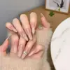 Manicura Color Nude Hecha Completamente a Mano Estilo Corto Usable Estilo Año Nuevo 2025 Gama Alta Exquisita Primavera y Verano Color Puro Blanqueador