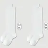 Meias de cano médio de cor sólida jk para mulheres, primavera e verão, finas, respiráveis, de seda branca japonesa, estilo balé, meias brancas leitosas doces para mulheres