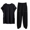 65.00 kg-175.00 kg talla grande ropa de mujer al por mayor mm gordita nuevo verano suelto moda casual deportivo conjunto de dos piezas