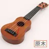 Crianças Podem Tocar Ukulele Instrumento Musical de Simulação Guitarra de Plástico Brinquedo Instrumento para Iniciantes Adultos