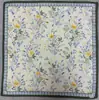Pañuelo Retro Pequeño Floral Estampado Doble Cara Personalizado Imitación Seda para Hombre Exportación Exportación Admite Fotos y Muestras Logotipo