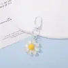 Nuevos llaveros colgantes de resina de girasol transparentes como el hielo, accesorios para hacer tú mismo, dijes para bolsas con cuentas, colgantes terminados hechos a mano al por mayor