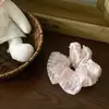 Scrunchie de bolha rosa pérola para mulheres, acessório de cabelo de coque grande de alta qualidade, elástico de cabelo doce