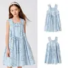 [Mesmo Estilo do Shopping] Vestido Infantil Balabala Vestido de Criança 2025 Novo Verão Sem Mangas Modelo Regata