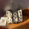 Bolso Tote de Lunares de Nuevo Estilo Transfronterizo para Mujer, de Aspecto Elegante, Bolso de Mano Elegante y Único, Bolso de Hombro, Bolso para el Trabajo y el Ocio