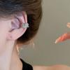 Pendientes de clip con forma de estrella de amor y circonitas de lujo, ligeros y sin orejas, estilo frío, elegantes y de alta gama para mujer.