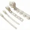 Borda de Renda Vazada em Forma de Coração para Dente de Cachorro, Acessórios para Roupas de Seda Leite Solúvel em Água, Renda de Pérola, Fita de Laço para Cortina