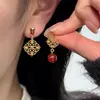 Nuevos Pendientes de Flor de Encaje Estilo Chino para Mujer Pendientes de Diseño Nicho 2025 Nuevo Estilo Caliente Pendientes Retro de Gama Alta