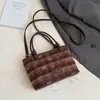 Moda de Invierno 2025 de Alto Valor Bolso de Hombro a Cuadros para Viajes Diarios Bolso Casual Bolso Cruzado Simple y de Moda