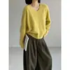 Suéter de Lã Escovada com Nuvem Jiang Zuo Estilo Coreano Seda de Amora Suave Malha de Lã Macia e Fofa Feminino Versátil V0032