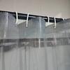 Cortina de Ducha Transfronteriza Cortina Impermeable Peva Sin Perforación Engrosada Negra Transparente Forro de Cortina de Ducha Comercio Electrónico Amazon