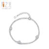 Pulsera de doble capa de plata de ley 925 con incrustaciones de diamantes, de lujo, ligera, para mujer, cadena fina, sencilla, combinable con todo, joyería de verano.