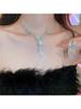 Explosivo Europeu e Americano Joias Transfronteiriças Noiva Decote em V Gotas d'Água Joias Totalmente em Diamante Moda Acessórios de Casamento Zircônia Colar Brincos