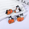 Broche Divertido de Halloween Calabaza Calavera Fantasma de Terror Lindo Insignia Metálica Conmemorativa Fábrica de Ropa Mayoreo