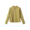 Camiseta de Exterior IZEXX para Mujer, Otoño Yoga Media Cremallera Secado Rápido Deportes Fitness Adelgazante Cuello Alto Ciclismo Manga Larga