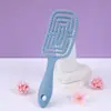 Pente de Cabelo com Pente Fino Topo Craniano Alto Forma Oca Elástico de Retorno Almofada de Ar Pente para Uso Duplo Seco e Molhado Cabelo Liso Pente de Massagem Masculino e Feminino