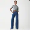 Jeans de Perna Larga Europeu e Americano para Mulheres 2024 Novo Amazon Transfronteiriço Elástico Solto Calças Longas para Mulheres Versátil Casual Estiloso