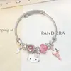 Pulseira Panjia Rosa Pulseira Gato KT Pulseira Desenho Animado Transfronteiriça Fofa Pando Hello Kitty Puxar Fábrica de Joias Atacado