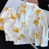 2025 Pijamas Nuevos para Niños Primavera y Otoño Niñas Algodón Nube Mangas Largas Ropa de Casa para Niñas Medianas y Grandes Otoño Princesa